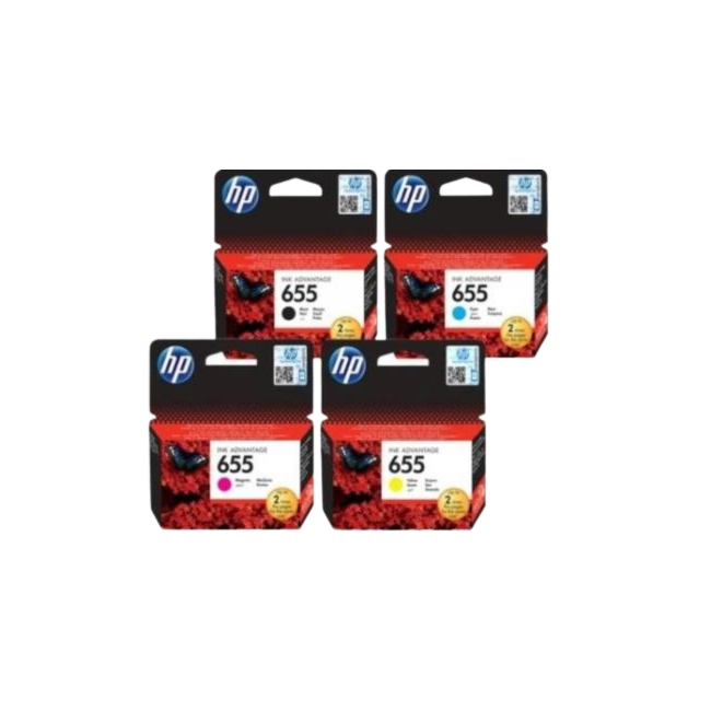 Zestaw tuszy HP 655 Cmyk Color- oryginalne tusze